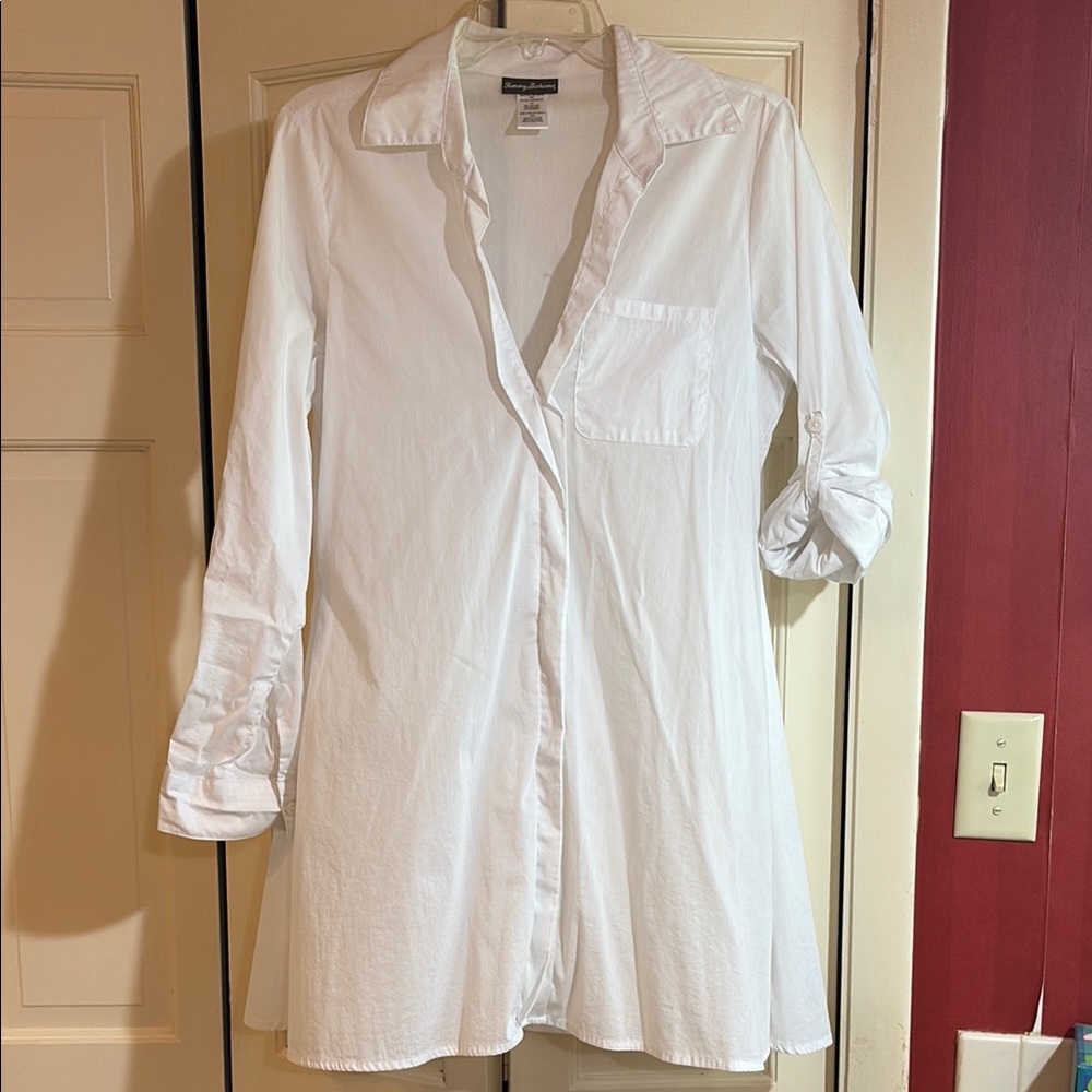 Tommy Bahama White Shirt Dress, M, NWOT